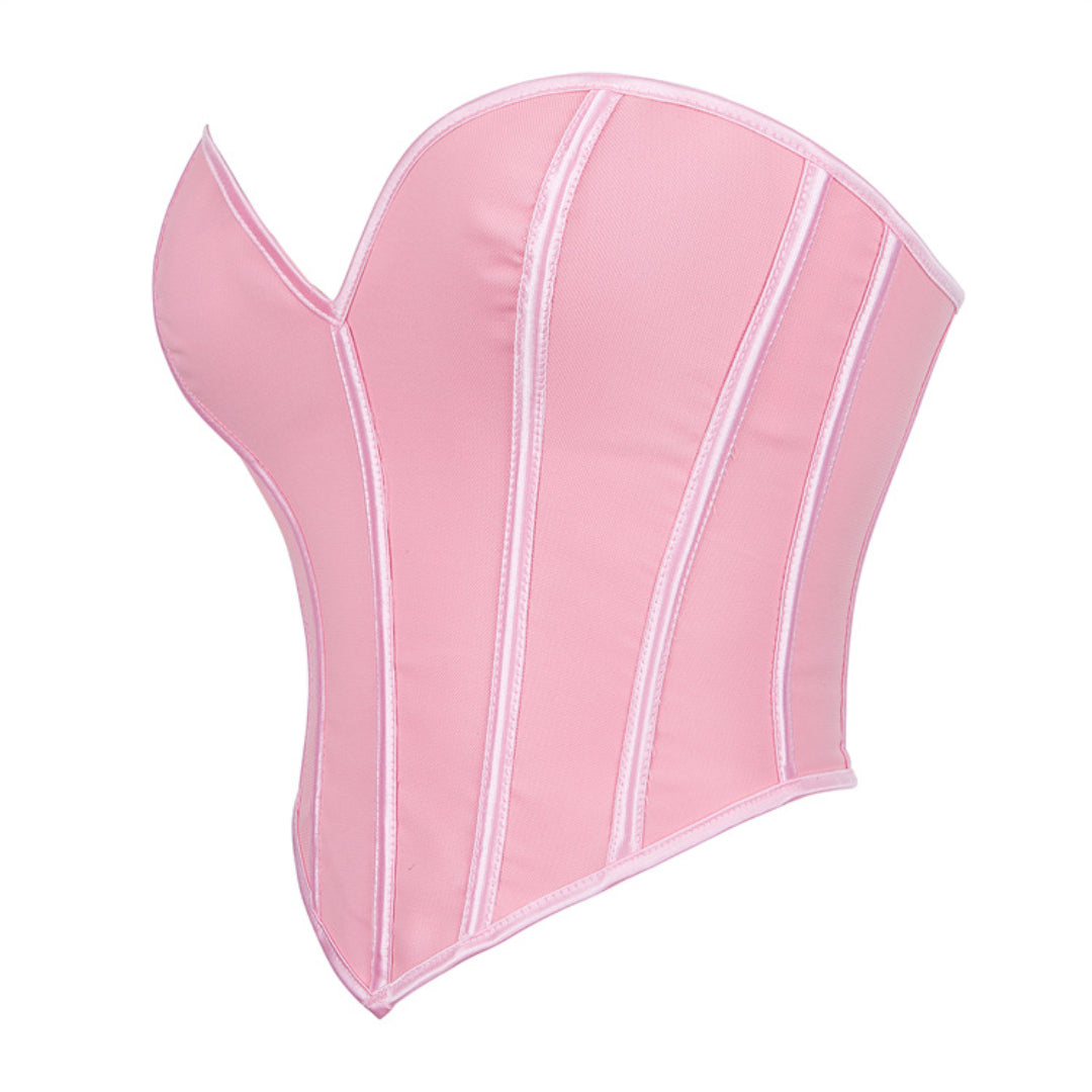 Frosted Texture Sweetheart Overbust Corset