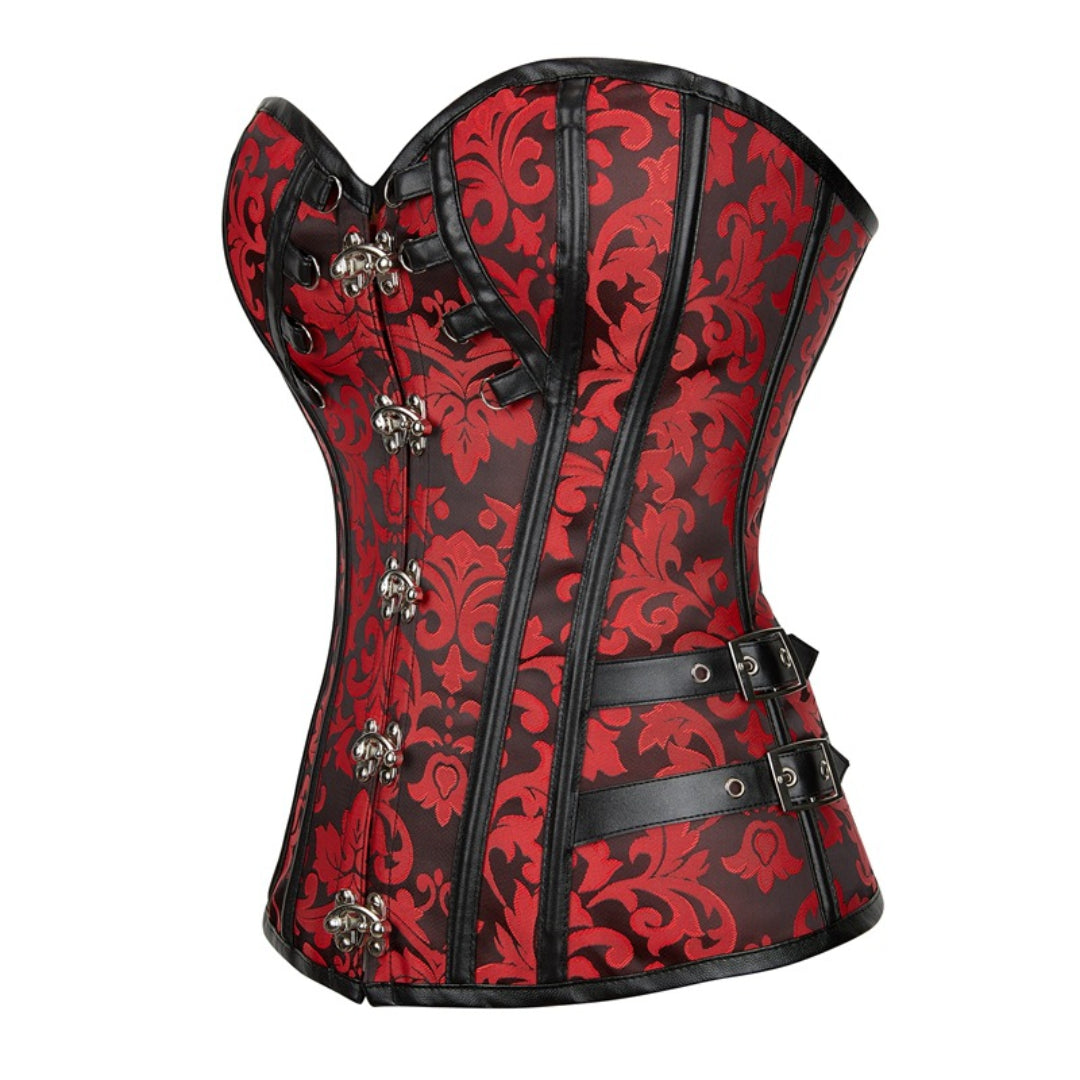 Tiger Clasps Retro Palace Punk Overbust Corset | JAMSHAPE