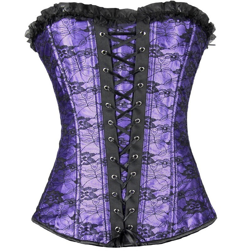 Lace Shaping Palace Belted Overbust Corset | JAMSHAPE