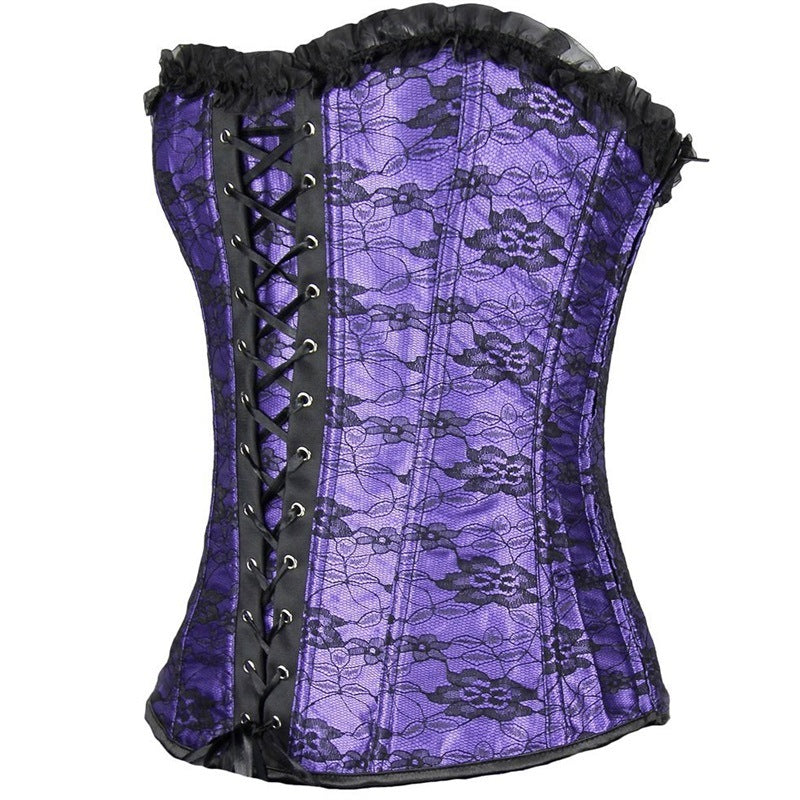 Lace Shaping Palace Belted Overbust Corset | JAMSHAPE