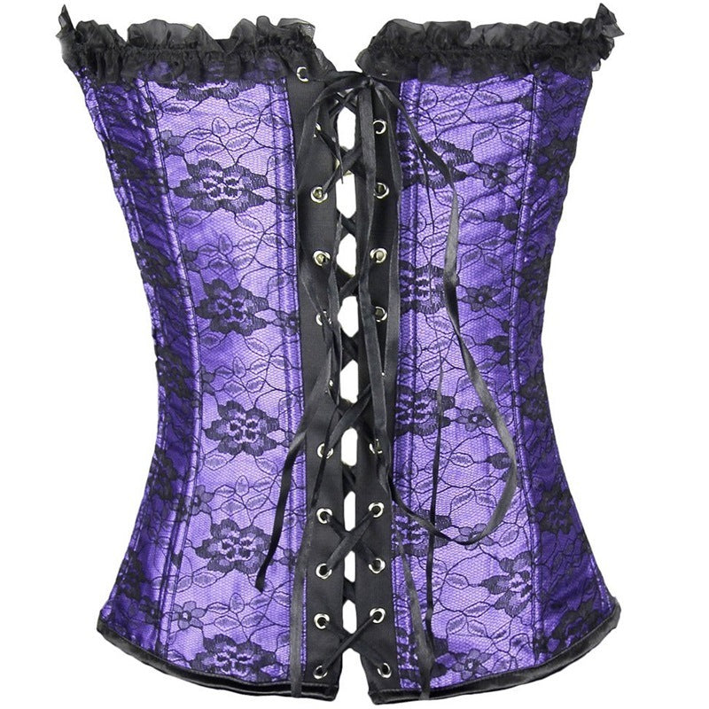 Lace Shaping Palace Belted Overbust Corset | JAMSHAPE