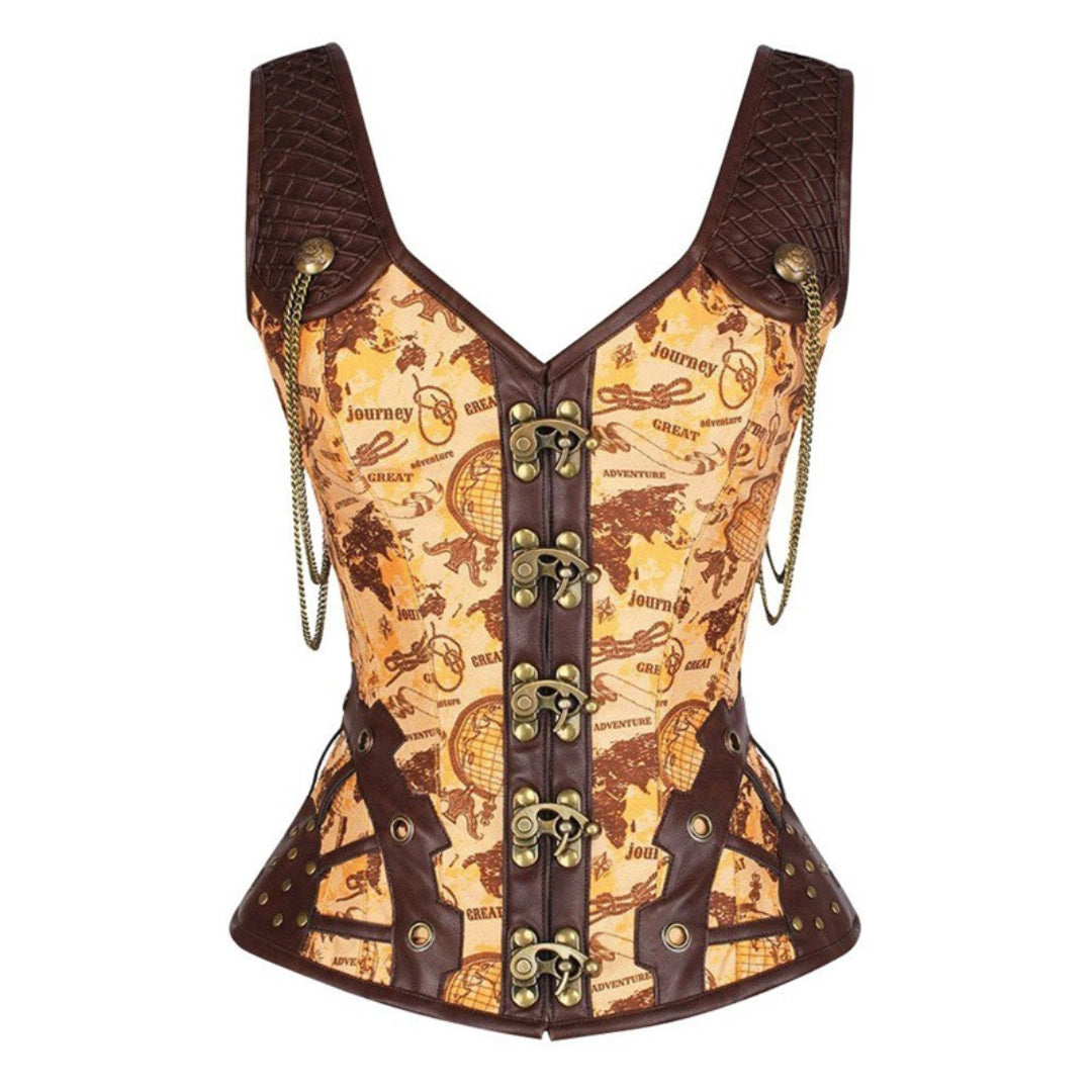 Gothic Palace Fabric Overbust Corset | JAMSHAPE