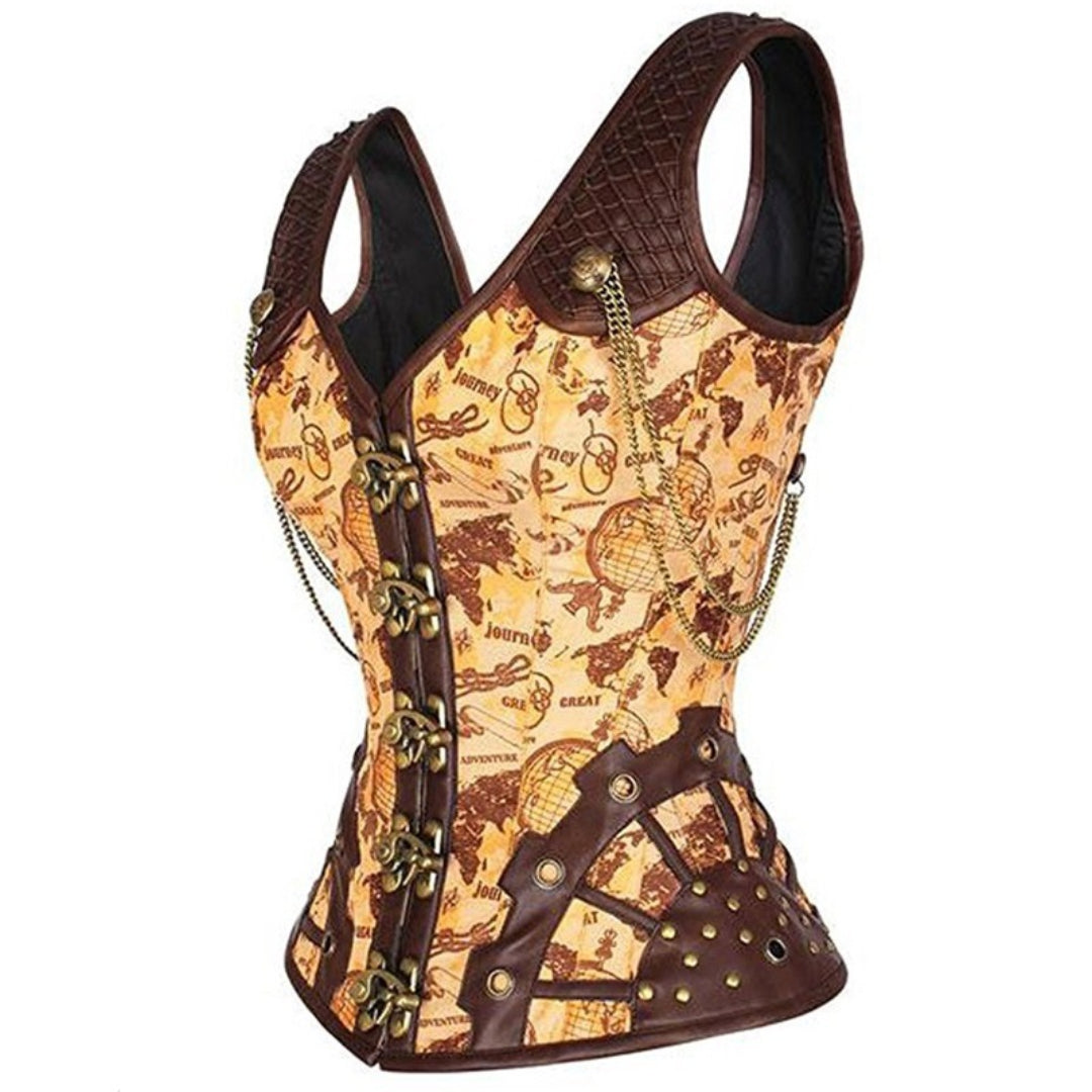 Gothic Palace Fabric Overbust Corset | JAMSHAPE