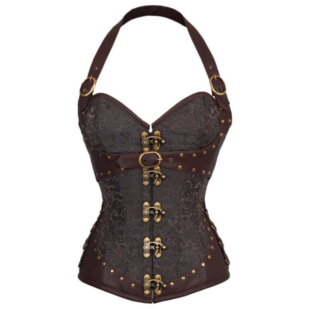 Halter Neck Gothic Palace Overbust Corset | JAMSHAPE