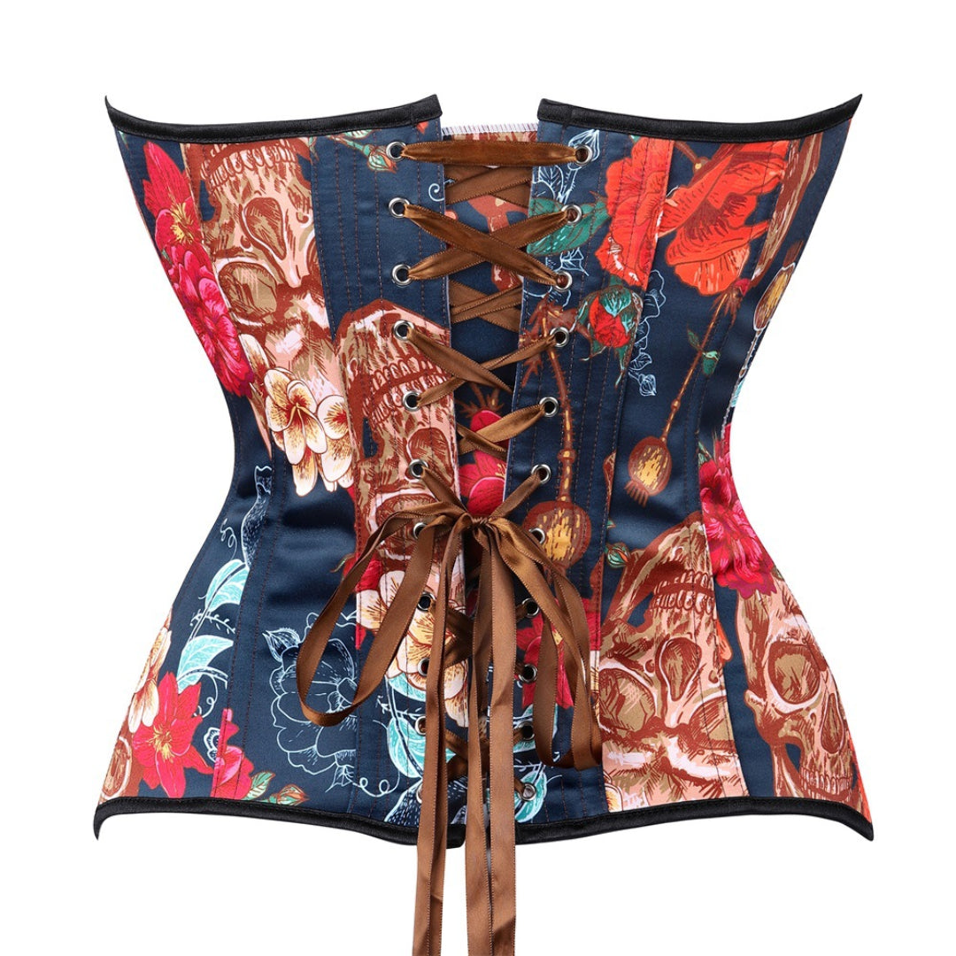 Modern Graffiti Jacquard Overbust Corset | JAMSHAPE