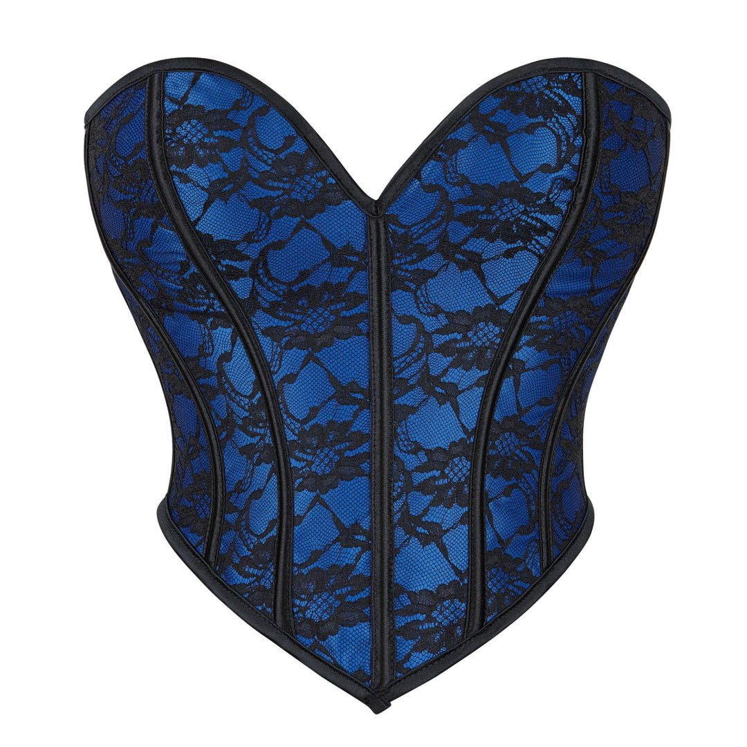 Floral Jacquard Waist Trainer Sweetheart Overbust Corset | JAMSHAPE