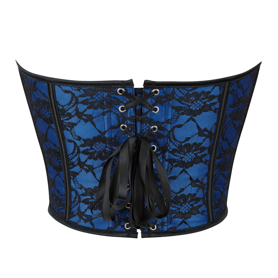 Floral Jacquard Waist Trainer Sweetheart Overbust Corset | JAMSHAPE